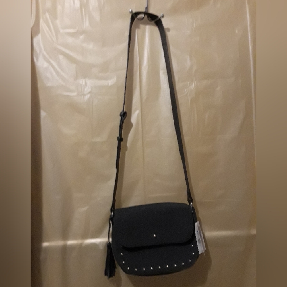 Black Studded Crossbody Bag